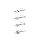 Set 4 Piercing Acero Inoxidable Nariz Zirconia Nostril Punk 2