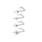 Set 4 Piercing Acero Plateado Nariz Zirconia Nostril Tipo L - Miniatura 7