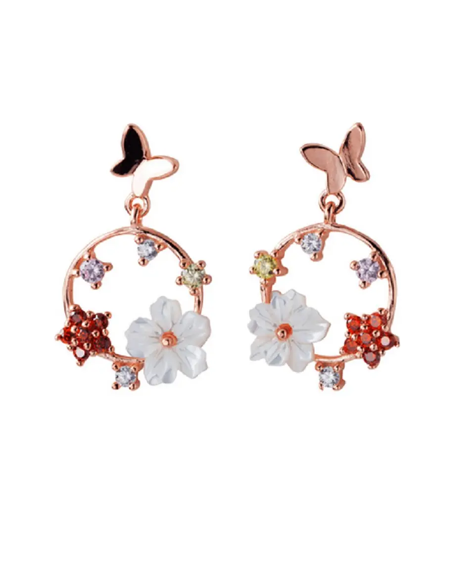 Aros Fairytale Plata fina ley S925 chapados en oro rosa 18kl 1