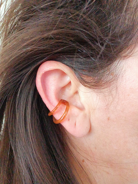 Piercing Oreja Earcuff Resina Colores Sin Perforación Punk