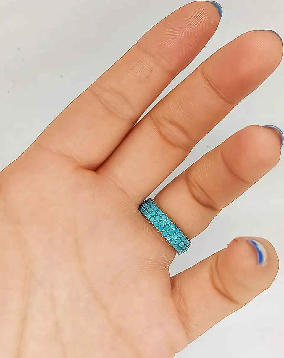 Anillo Plata 925 Turquesa Vintage Bohemio Sortija Compromiso 4