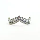 Anillo forma corona decorado con circonios Plata fina ley S925 Compromiso Apilable - Miniatura 5