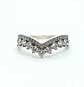 Anillo forma corona decorado con circonios Plata fina ley S925 Compromiso Apilable - Miniatura 6
