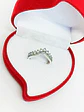 Anillo forma corona decorado con circonios Plata fina ley S925 Compromiso Apilable - Miniatura 7