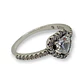 Anillo circón corte Corazón Plata fina ley S925 Compromiso Solitario - Miniatura 1