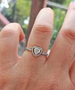 Anillo circón corte Corazón Plata fina ley S925 Compromiso Solitario - Miniatura 5
