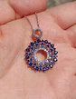 Colgante de Zafiro azul profundo en plata fina ley S925 - Miniatura 4