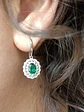 Aros con Esmeraldas Sostenibles en Plata ley 925 - Miniatura 6