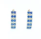 Argollas Huggies Zafiro Azul Plata ley 925  - Miniatura 4