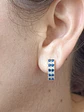 Argollas Huggies Zafiro Azul Plata ley 925  - Miniatura 11