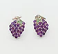 Pendientes Amatista Natural Uvas Plata ley 925 - Miniatura 6