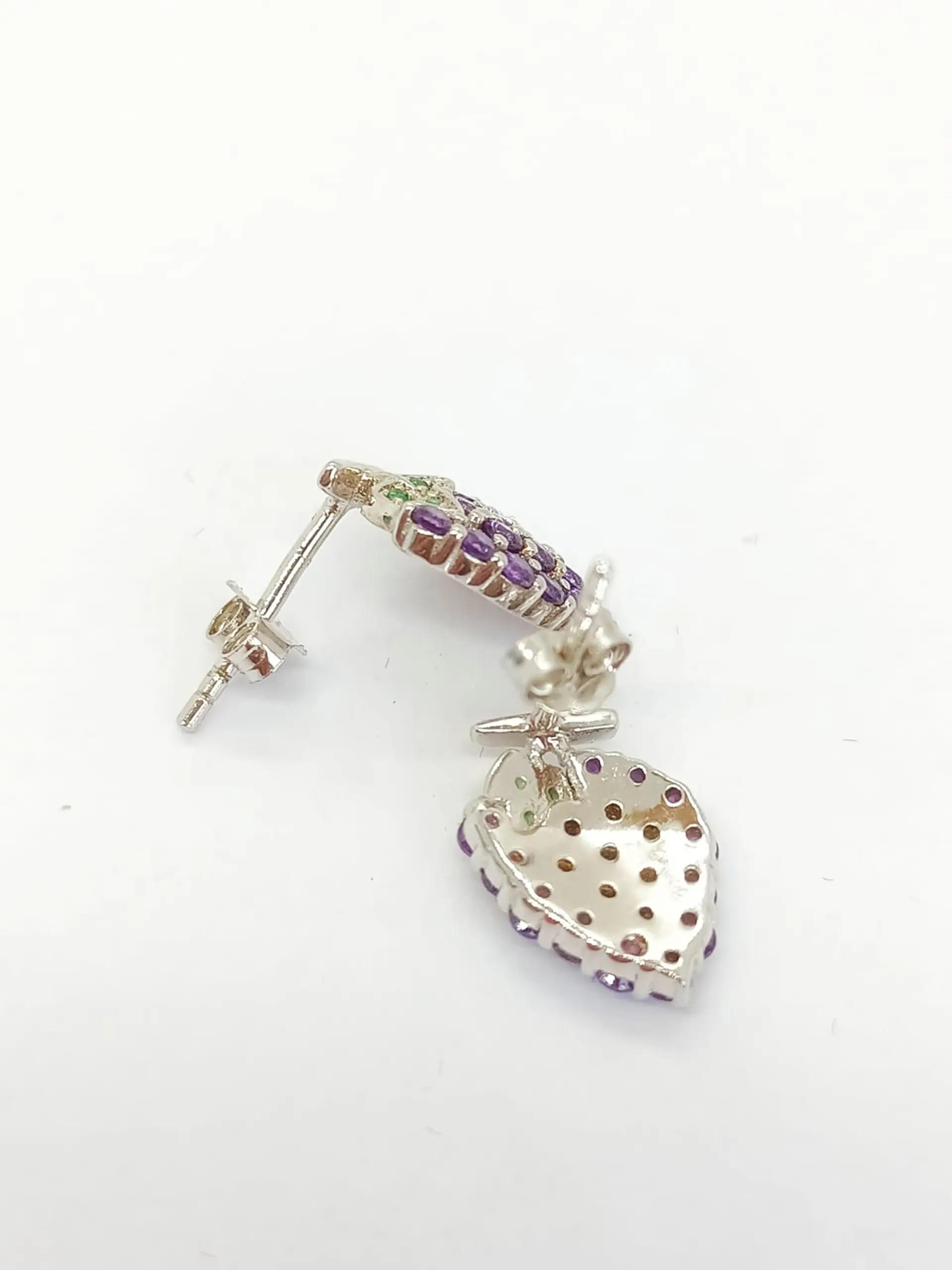 Pendientes Amatista Natural Uvas Plata ley 925 7