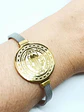 Pulsera Medalla San Benito Hipoalergenica Chapada en Oro 18kl - Miniatura 5