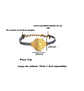 Pulsera Medalla San Benito Hipoalergenica Chapada en Oro 18kl - Miniatura 8