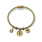 Pulsera Magnética Medalla San Benito Protector Chapada En Oro  - Miniatura 1
