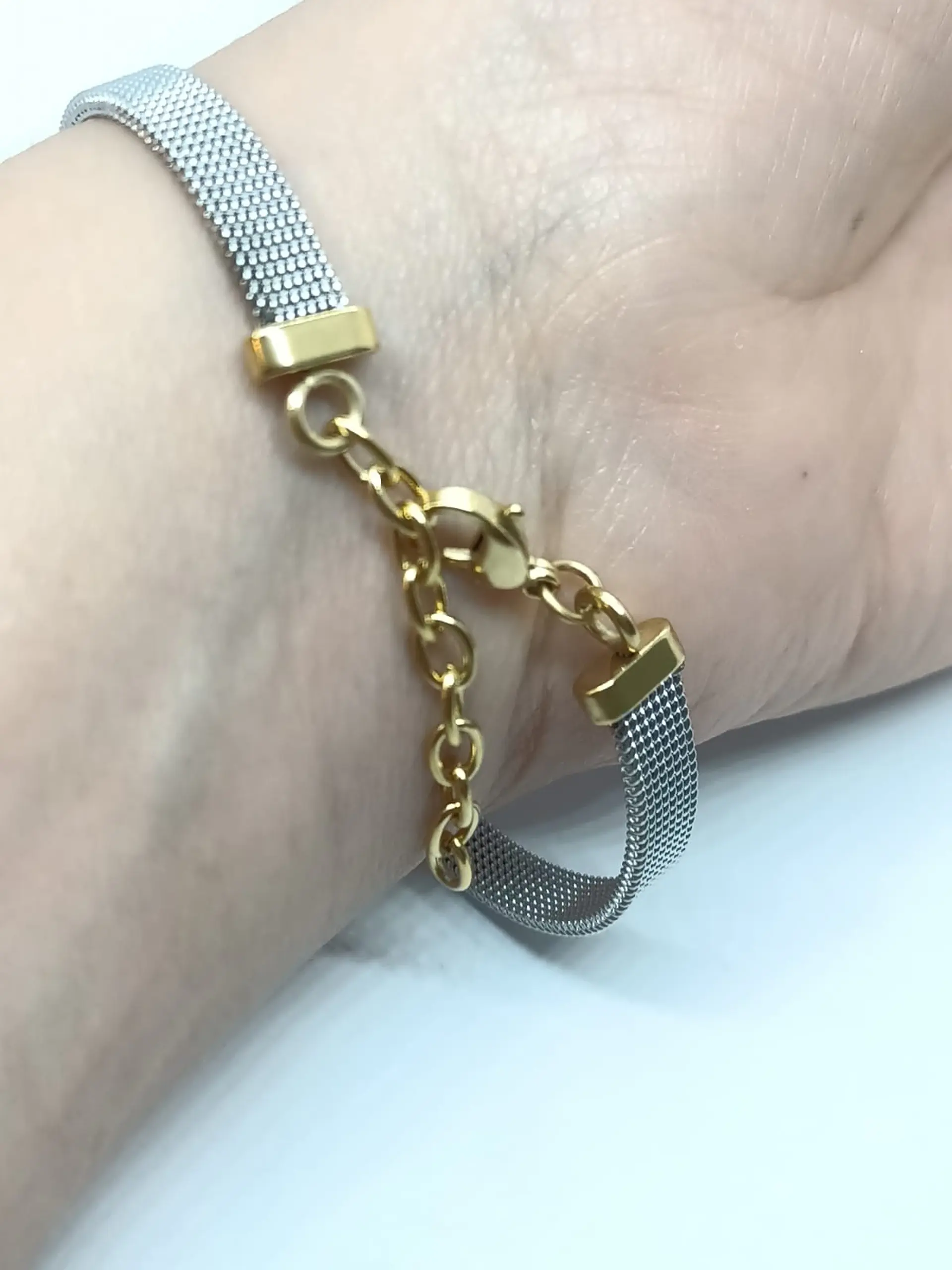Pulsera Medalla San Benito Hipoalergenica Chapada en Oro 18kl 6