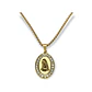 Colgante Medalla Virgen María con circonios hipoalergénico chapado en oro 18kl - Miniatura 5