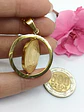 Colgante Medalla San Benito Giratorio Antiestrés chapado en oro 18kl - Miniatura 6