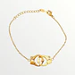 Pulsera de acero chapado en oro Esposas con Zirconias - Miniatura 1