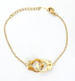 Pulsera de acero chapado en oro Esposas con Zirconias - Miniatura 2