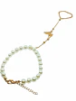 Pulsera De Mano Y Dedo Perlas Mariposa Handlet - Miniatura 1