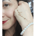 Pulsera De Mano Y Dedo Perlas Mariposa Handlet 5