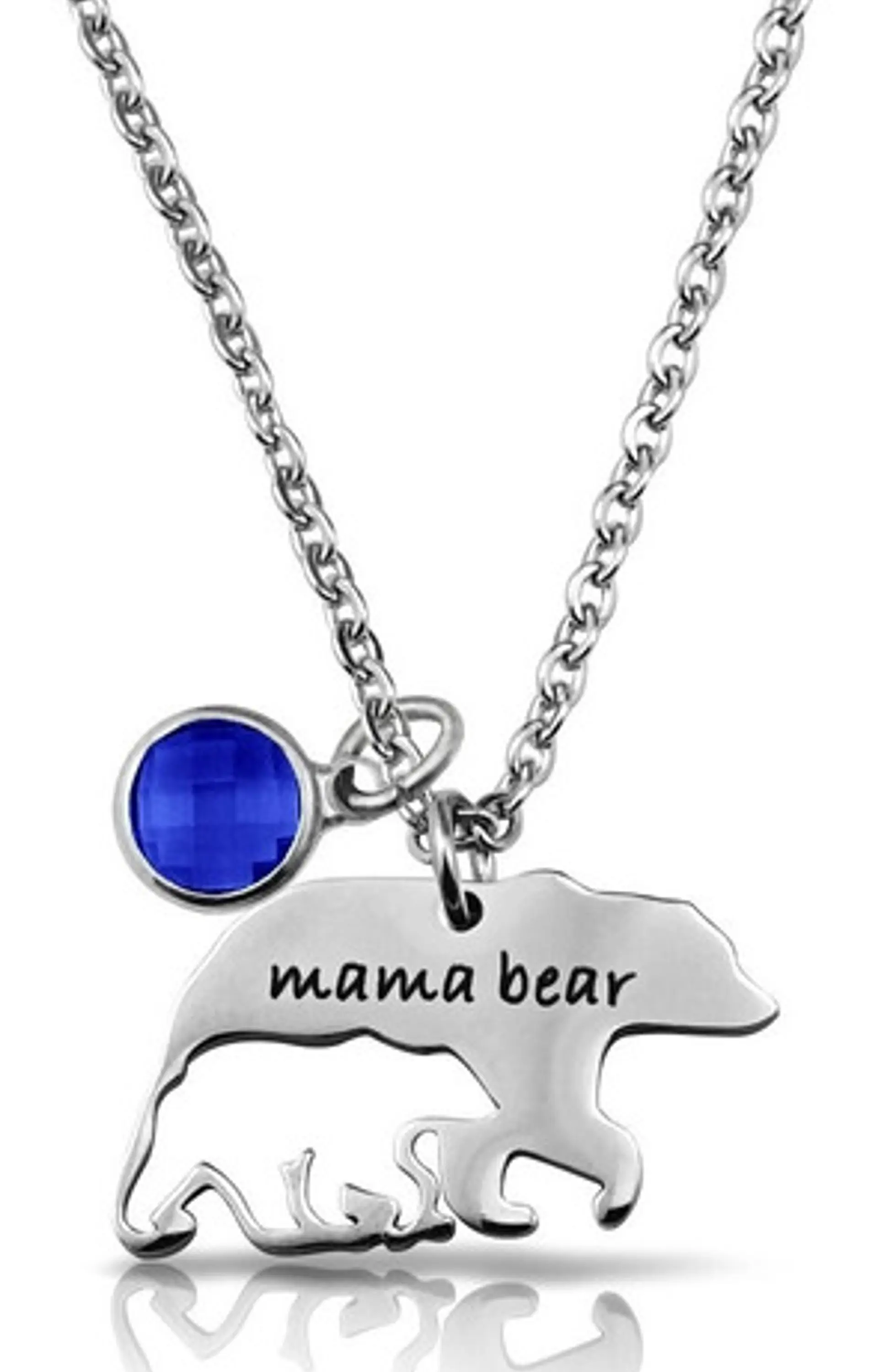 Colgante Collar Largo Mama Bear amor de Madre e Hijo  1