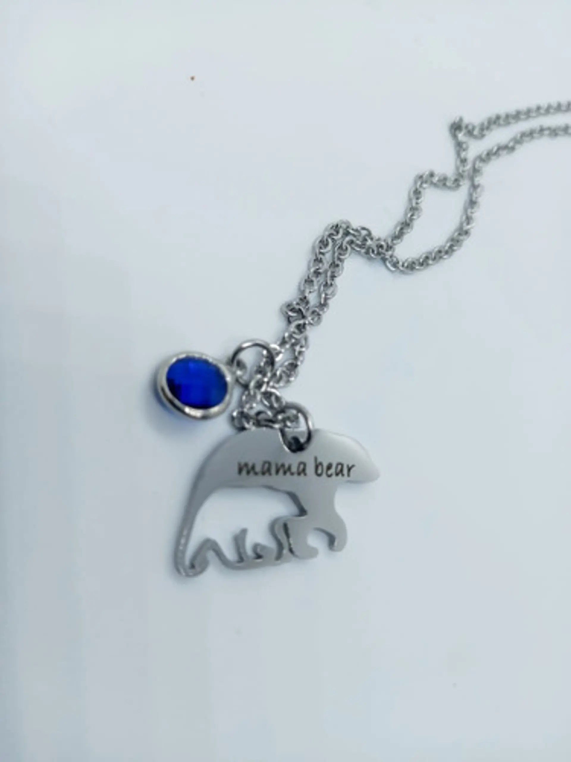 Colgante Collar Largo Mama Bear amor de Madre e Hijo  3
