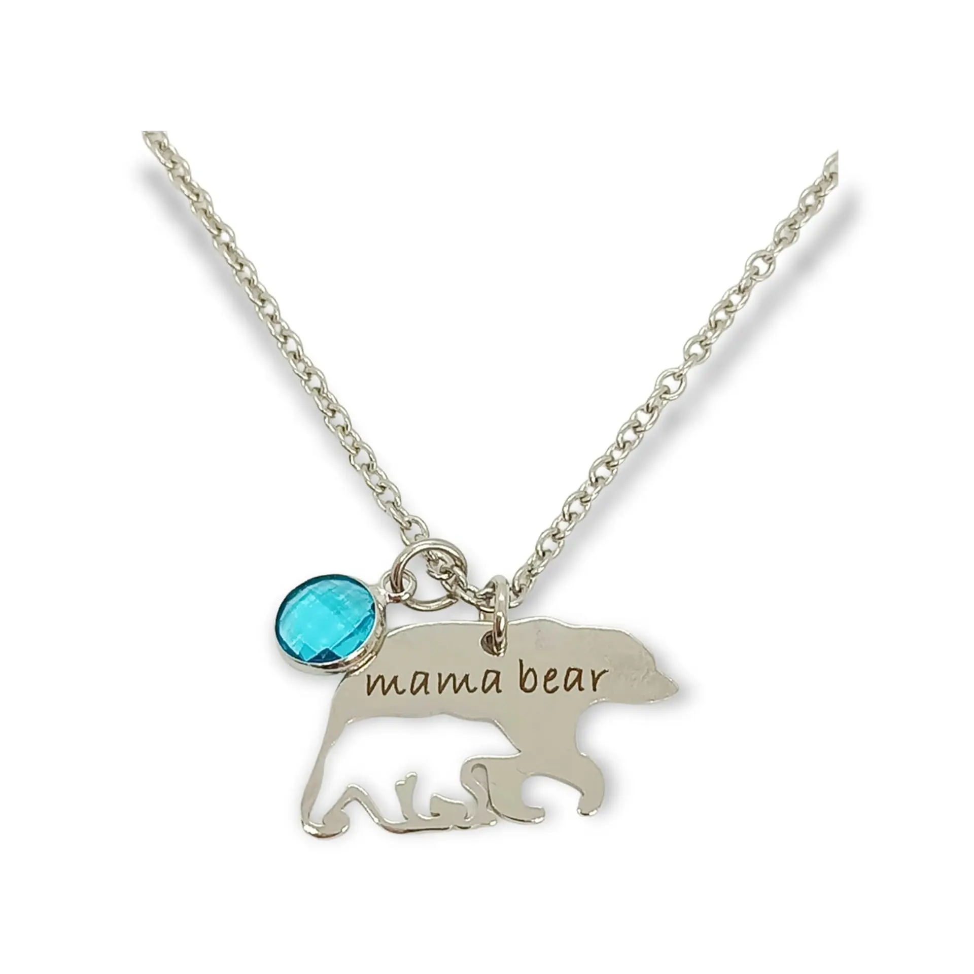 Colgante Collar Largo Mama Bear amor de Madre e Hijo  6