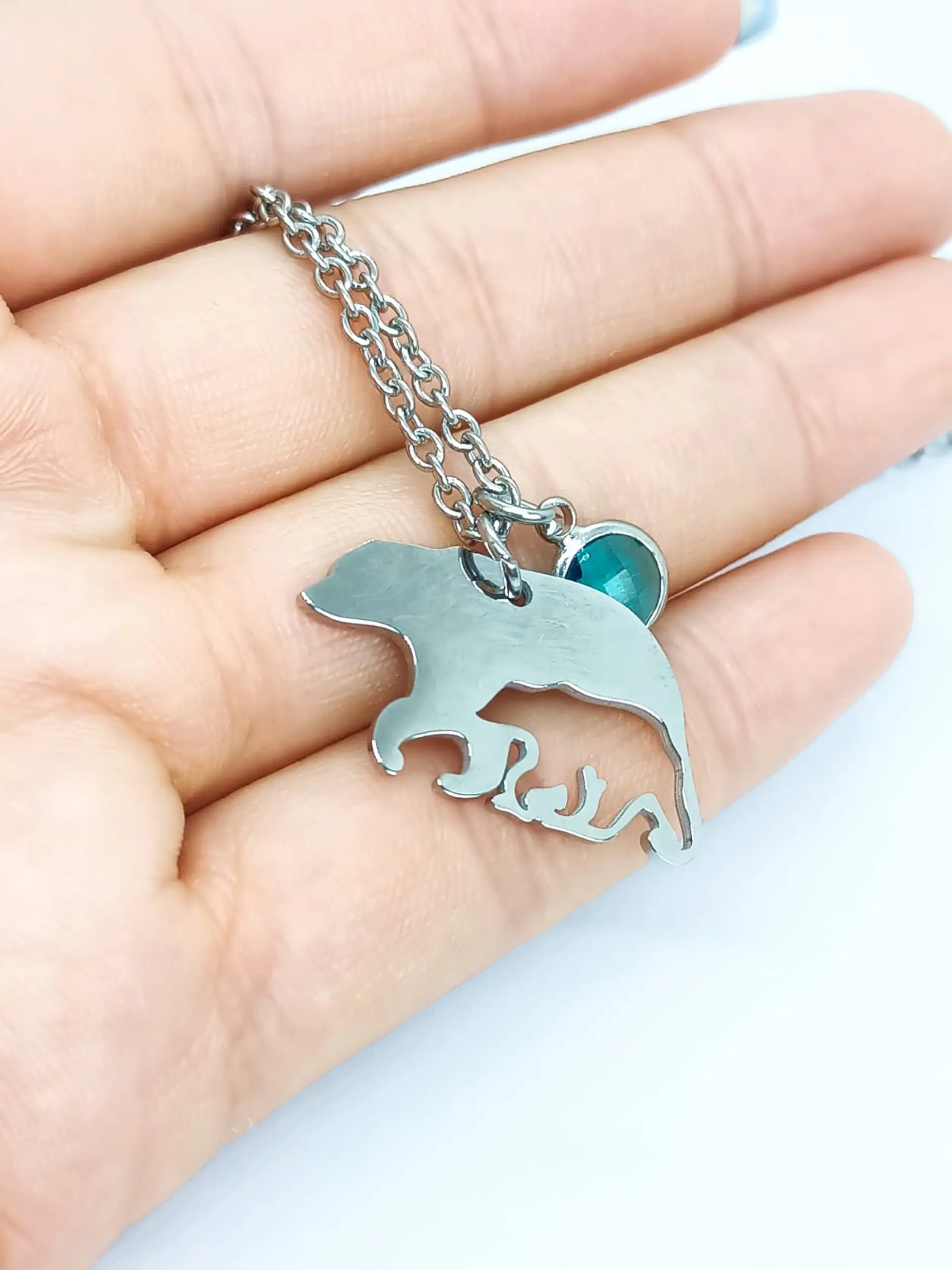 Colgante Collar Largo Mama Bear amor de Madre e Hijo  8