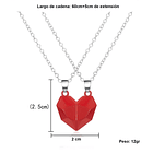 Colgante Doble Corazón Imantado Parejas amigos 12