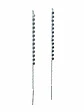 Aros largos plata fina ley S925 con baño de oro elegantes minimalistas - Miniatura 1