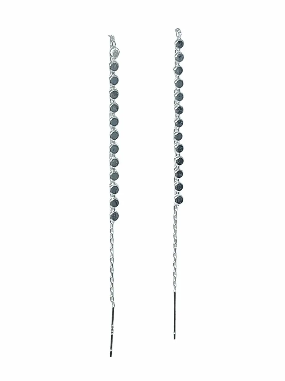 Aros largos plata fina ley S925 con baño de oro elegantes minimalistas 1