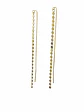 Aros largos plata fina ley S925 con baño de oro elegantes minimalistas - Miniatura 3