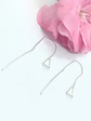 Pendientes Largos Entrelazados Plata fina ley S925  - Miniatura 3