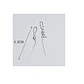 Pendientes Largos Entrelazados Plata fina ley S925  - Miniatura 11