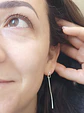 Pendientes Largos Entrelazados Plata fina ley S925  - Miniatura 8