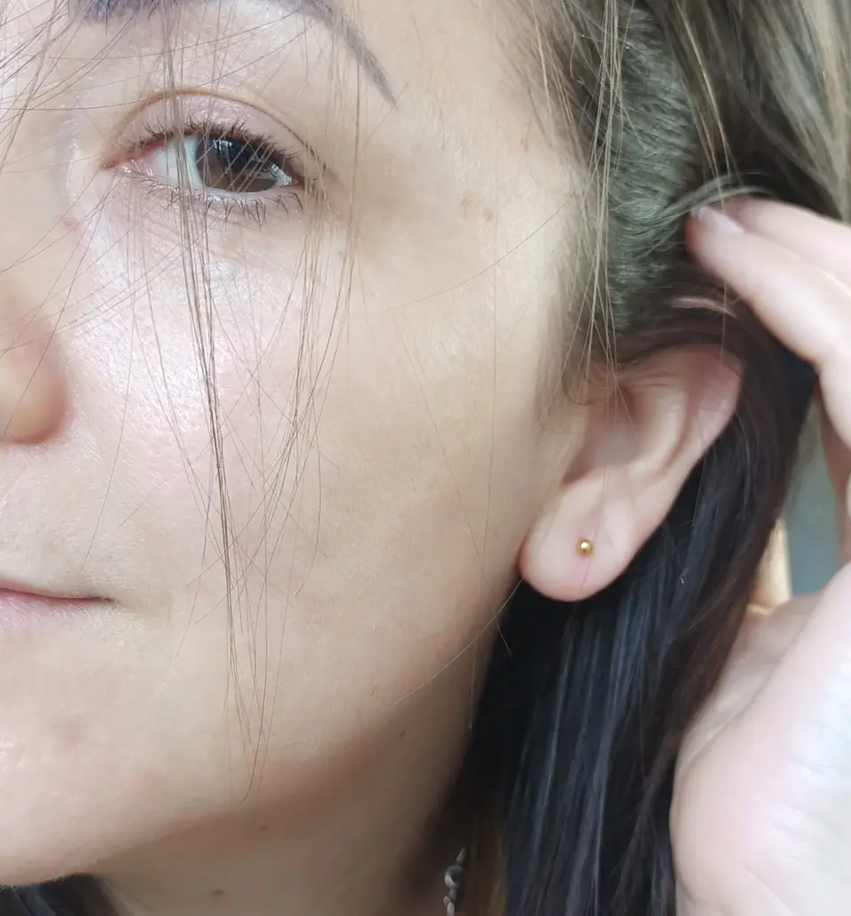 Aros Pendientes Abridores 3mm Enchapado En Oro 18k bebe 5