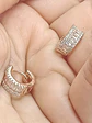 Argollas Huggies chapada en Oro rosa 18k - Miniatura 5