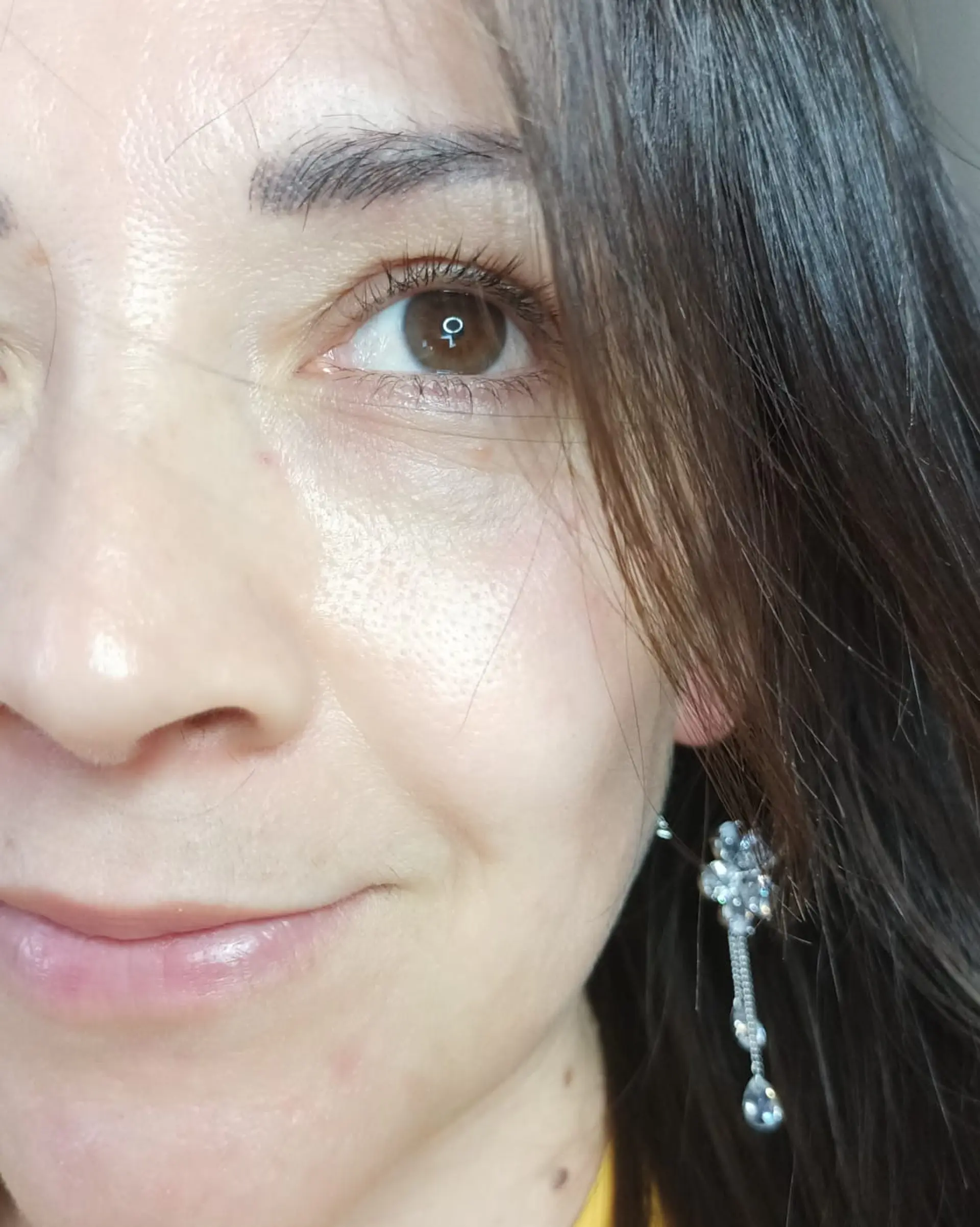 Argollas Largas Hoop Cristal Circonio enchapado en Oro Blanco 6