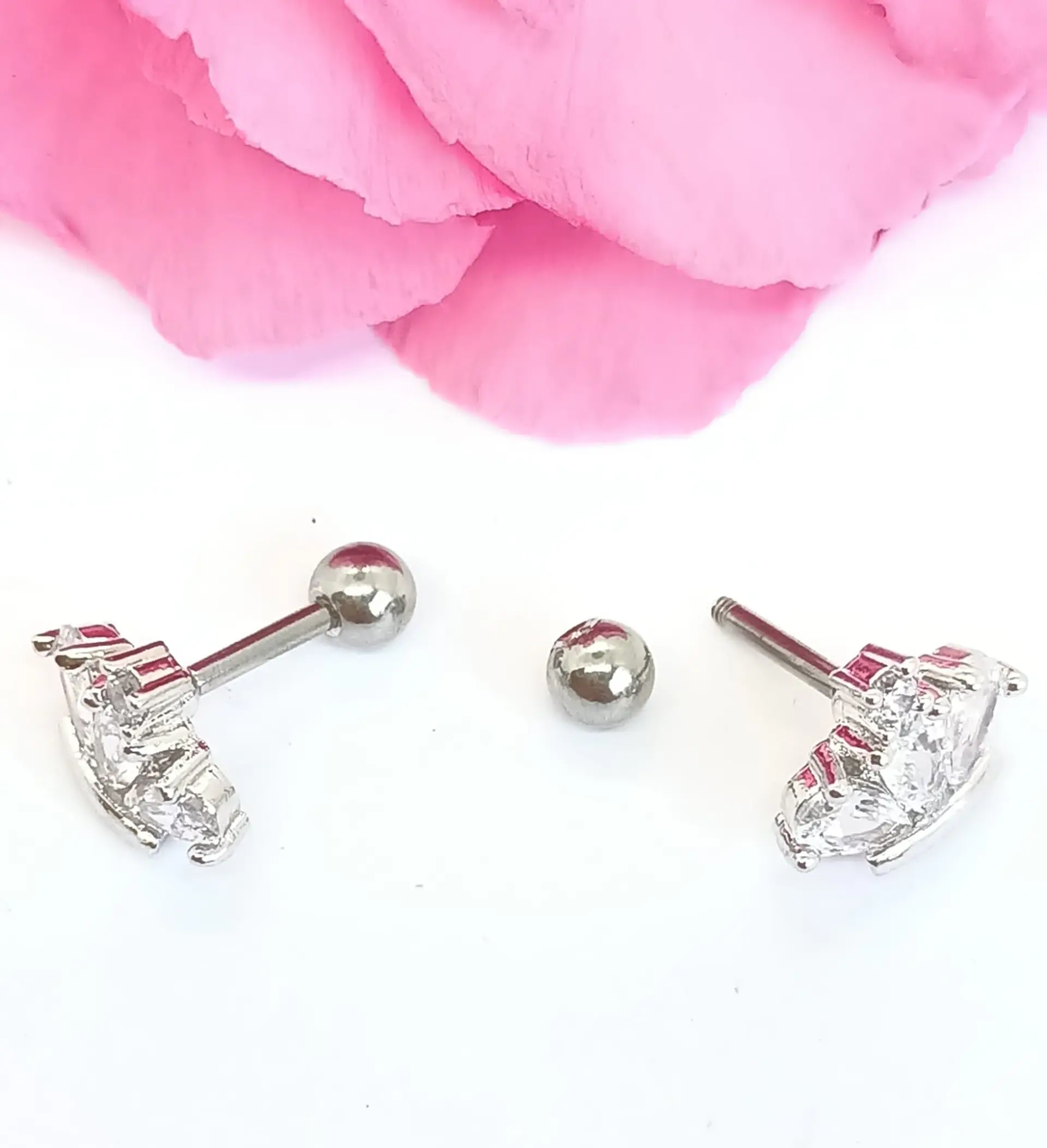 Aros Seguridad Corona Niñas o Adultos Piercing Helix  4