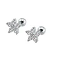 Aros Seguridad Flor o Estrella hipoalergénicos Piercing Helix  - Miniatura 1