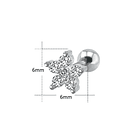 Aros Seguridad Flor o Estrella hipoalergénicos Piercing Helix  7