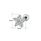 Aros Seguridad Flor o Estrella hipoalergénicos Piercing Helix  - Miniatura 7