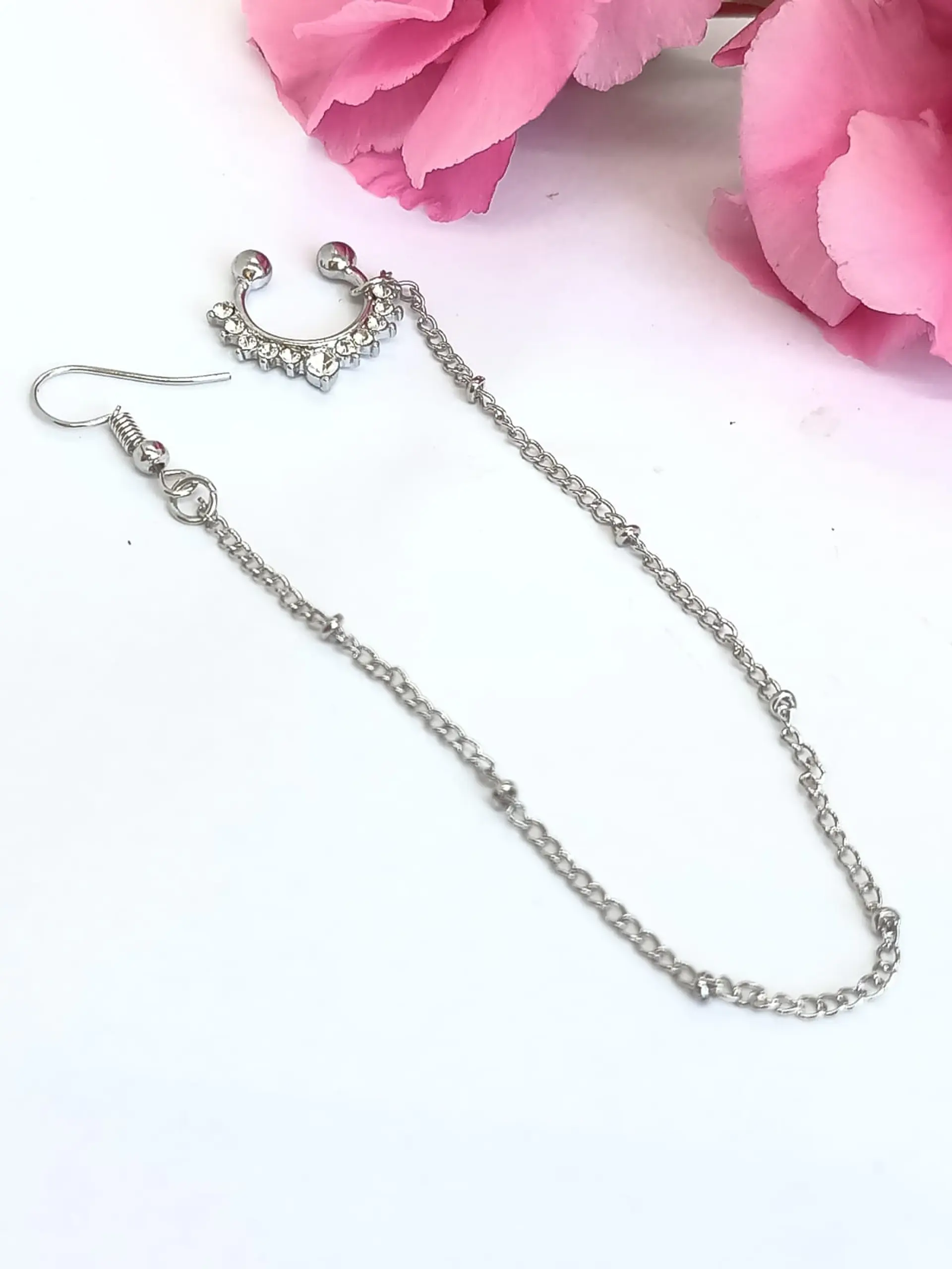 Pendiente Cadena India Piercing Nariz Septum Sin Perforacion 5