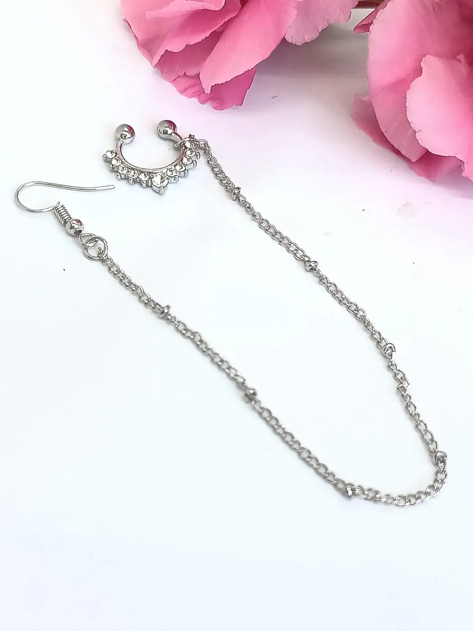 Pendiente Cadena India Piercing Nariz Septum Sin Perforacion 5