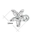 Piercing Ancla Dermica tuerca Piel Acero Flor Zirconia Punk - Miniatura 2