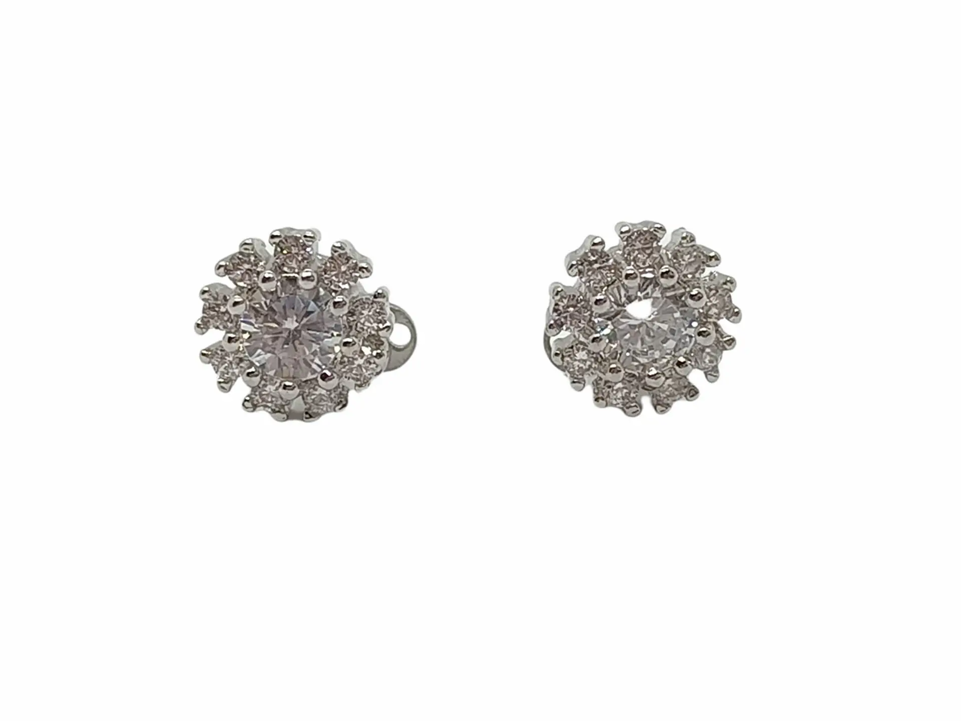 Piercing ancla dermal Flor Redonda de Titanio con zirconios 3