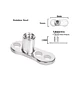Piercing ancla dermal Flor Redonda de Titanio con zirconios - Miniatura 4