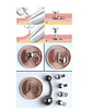 Piercing ancla dermal Flor Redonda de Titanio con zirconios - Miniatura 7